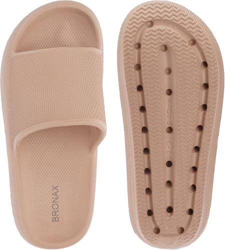 BRONAX Pillow Slippers for Women and Men, Cushioned Thick Sole B486351
