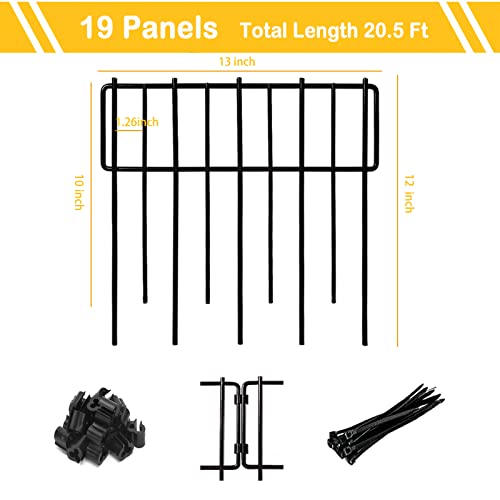 Animal Barrier Fence 12in x 28ft Rustproof Metal Garden Border for Rabbit and Dog H102383