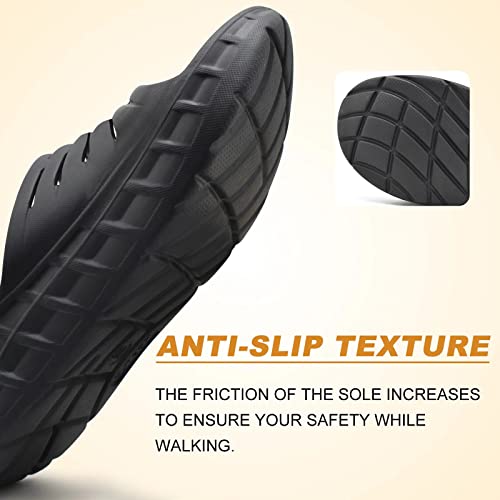 KuaiLu Men's Recovery Sandals Orthotic Cushion Open Toe Sport Slides D332788