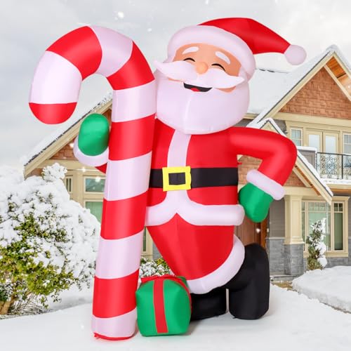 GOOSH 8.3 FT Christmas Inflatable Santa Claus with Candy Outdoor Decor Z11246