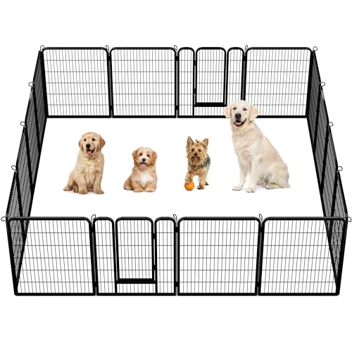 Yaheetech Dog Playpen Outdoor 40 Inch 8 Panels Metal Pet Fence I4784