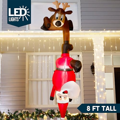 Joiedomi 8 FT Hanging Christmas Inflatables Decoration with LED Z259951