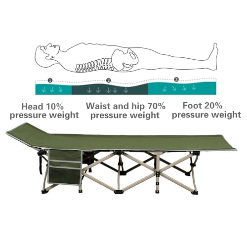 Yaheetech Folding Camping Cot, Portable Military Canvas Sleeping Bed with Carry Bag B4383