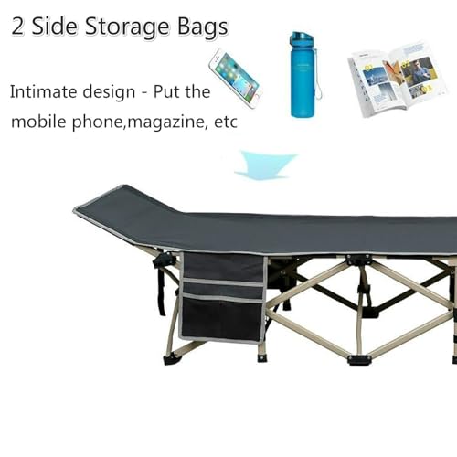 Yaheetech Folding Camping Cot, Portable Military Canvas Sleeping Bed with Carry Bag B4383