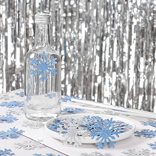 Snowflake White Party Decorations Glitter Paper Confetti 100pcs F957401
