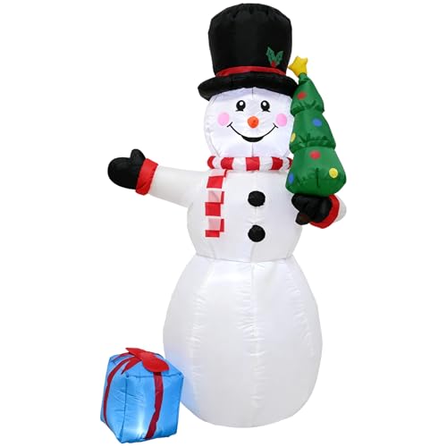 4 FT Christmas Snowman Inflatable with LED Lights Indoor Outdoor Decor E952