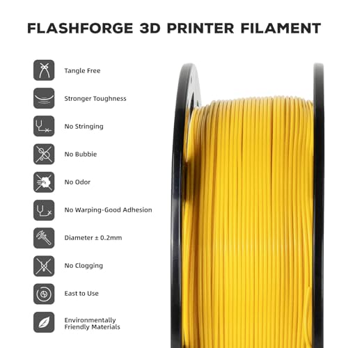 FLASHFORGE PLA Filament 1.75mm Burnt Titanium, Color Changeable 3D Printer Filament 1kg T433110