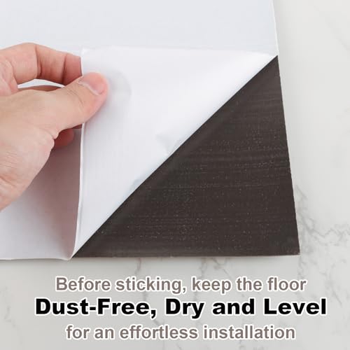 Peel and Stick Vinyl Floor Tiles 12x12 Waterproof Wood Look, 40 Sheets V905