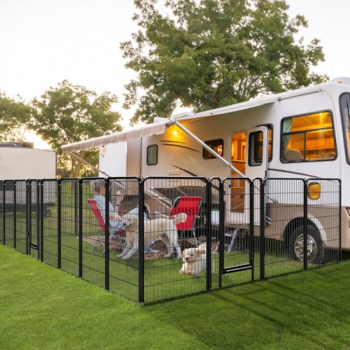 Yaheetech Dog Playpen Outdoor 40 Inch 8 Panels Metal Pet Fence I4784