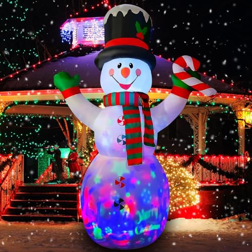 SEASONBLOW 10 Ft Inflatable Christmas Snowman with Candy Decoration H73484