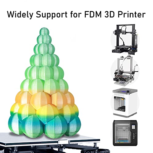 MIKA3D Bicolor Silk PLA 3D Printer Filament Bundle, 1.75mm, 6 Spools V5573