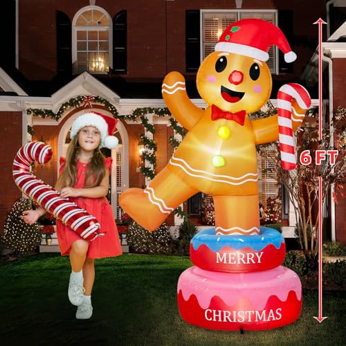 B&D 12FT Giant Christmas Inflatables Snowman Outdoor Decorations with Rotating LED Lights B36000