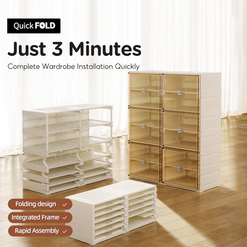 Portable Shoe Rack Organizer with Magnetic Clear Door, 7 Tiers V663