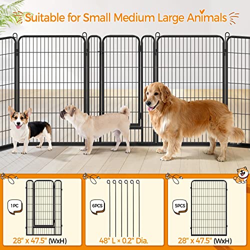 Yaheetech Dog Playpen Outdoor 40 Inch 8 Panels Metal Pet Fence I4784