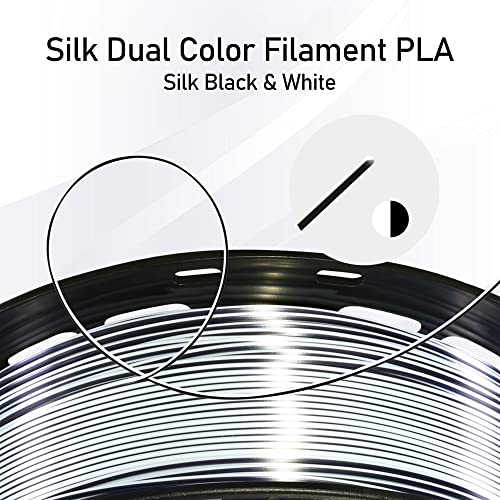 MIKA3D Bicolor Silk PLA 3D Printer Filament Bundle, 1.75mm, 6 Spools V5573