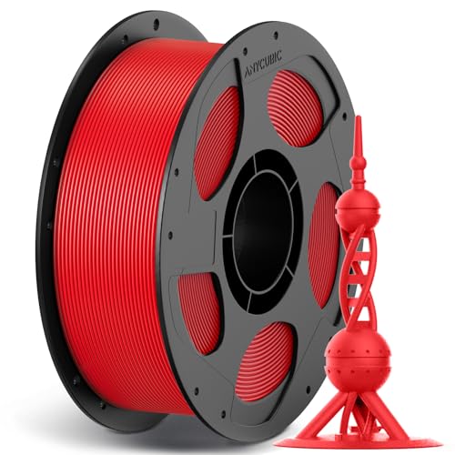ANYCUBIC High Speed 3D Printer Filament 1.75mm Bundle, Rapid PLA, 2KG Blue + Bright Red B284