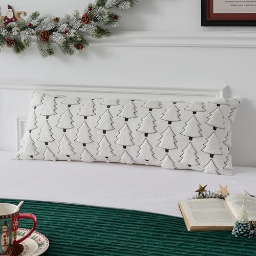UGASA Star Christmas Decorative Pillow Covers 18x18 Inch Set of 2 Dark Green Q9265