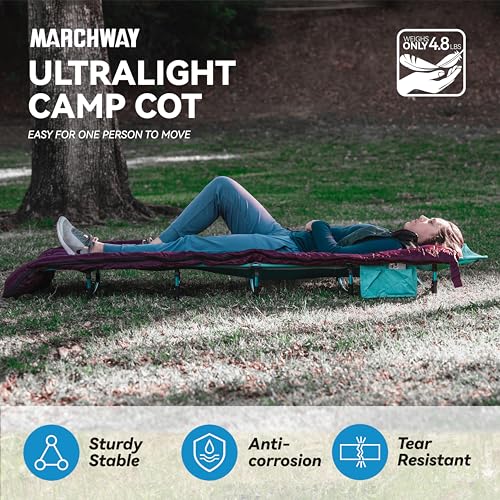 MARCHWAY Ultralight Folding Tent Camping Cot Bed, Portable for Outdoor Travel S705918
