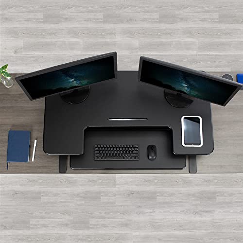 VIVO 36 inch Electric Stand Up Desk Converter, Black U953