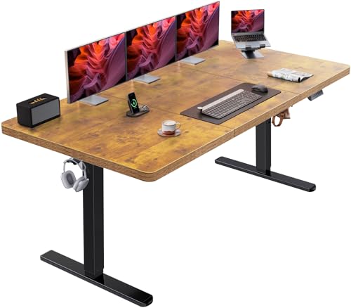 HUANUO Electric Standing Desk 71 x 35 inch Height Adjustable Sit Stand Desk H24537