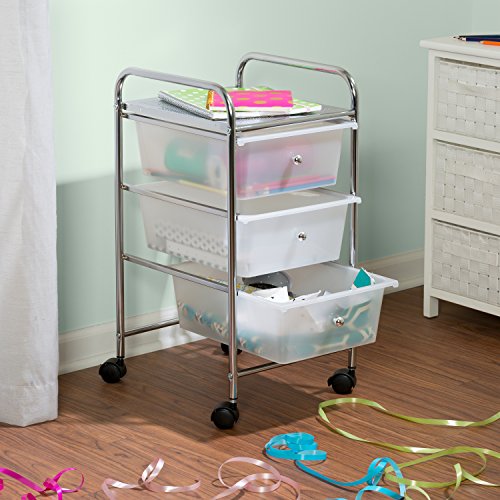 Honey-Can-Do Rolling Storage Cart with 12 Plastic Drawers J533829