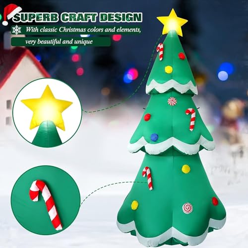 7 FT Christmas Inflatable Santa Claus with LED Lights Indoor Outdoor Decoration F5780