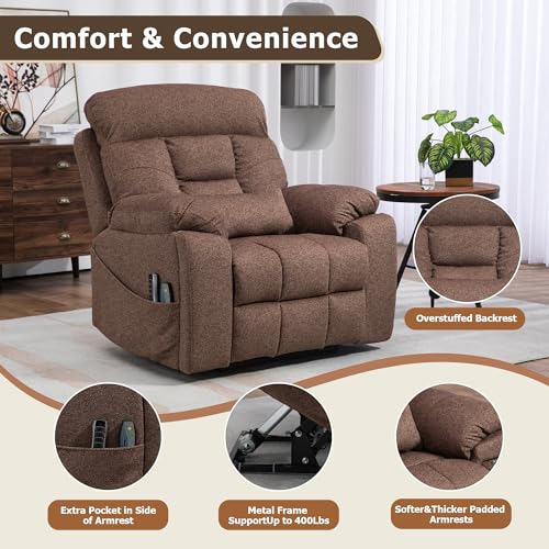 Power Lift Recliner Chair for Big Men with Heat and Massage W739905