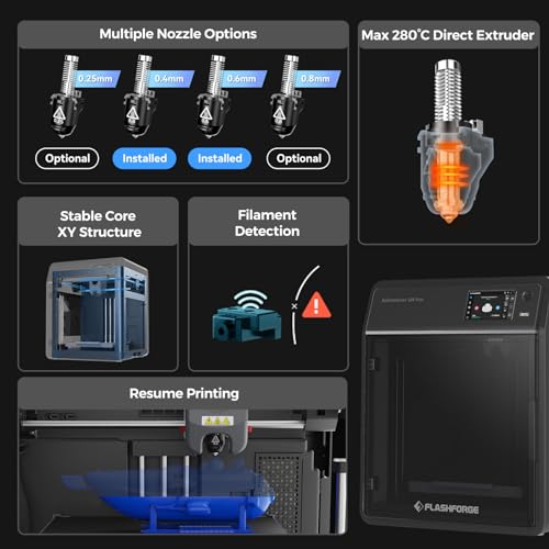 FLASHFORGE Adventurer 5M 3D Printer, High-Speed FDM with Auto Leveling J1032