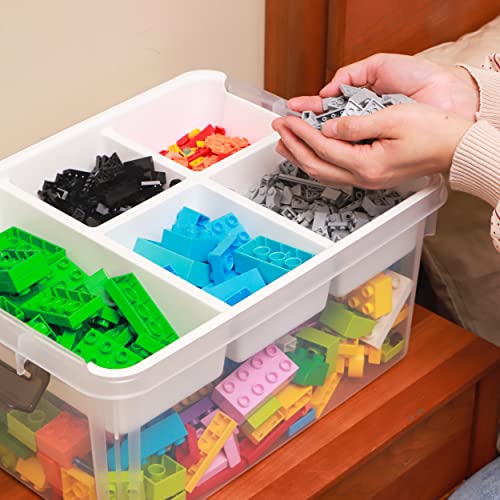 Citylife 17 QT Plastic Storage Box with Removable Tray A71310