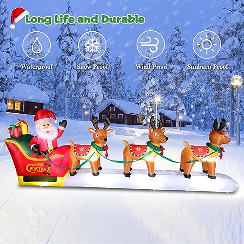 FunFanso 14 FT Christmas Inflatable Snowman with LED Light U47374