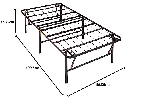 Amazon Basics Foldable Metal Bed Frame with Storage, Full Size, Black A770