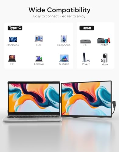 Laptop Screen Extender 14" FHD 1200P IPS Portable Monitor X6094