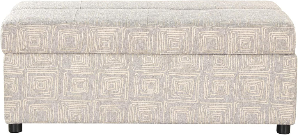 Twin Size Folding Ottoman Sleeper Bed with Mattress Light Gray I4488
