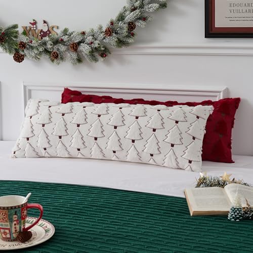 UGASA Star Christmas Decorative Pillow Covers 18x18 Inch Set of 2 Dark Green Q9265