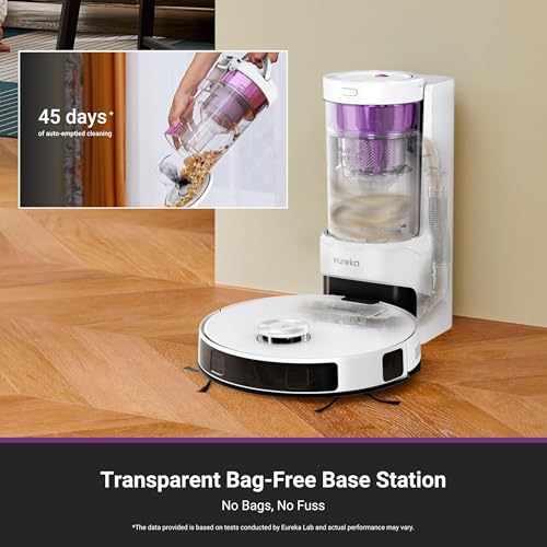 Eureka E20 Plus Robot Vacuum and Mop with Bagless Self-Emptying Station M765