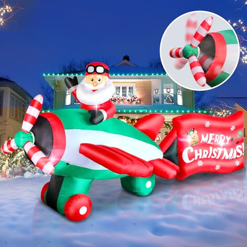 8 FT Christmas Inflatable Santa Claus with Gift Bag and LED Lights for Yard Outdoor Decor M3530