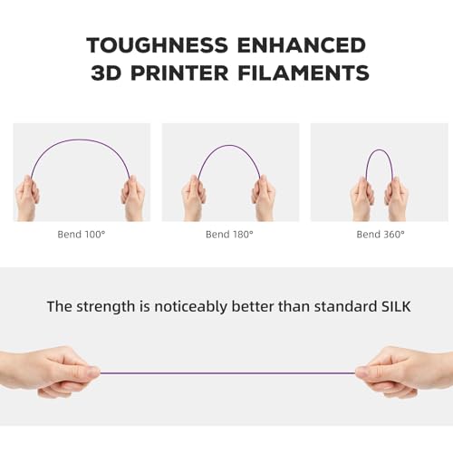 FLASHFORGE PLA Filament 1.75mm Burnt Titanium, Color Changeable 3D Printer Filament 1kg T433110