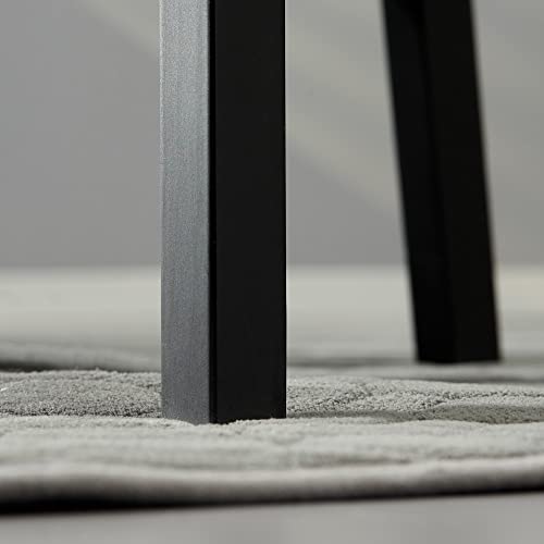 HOMCOM Modern Farmhouse Dining Chairs Set of 2, Wooden Cross Back, Black R739