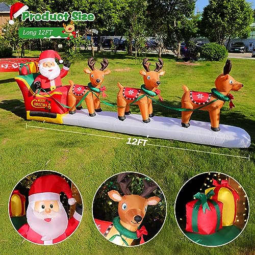 FunFanso 14 FT Christmas Inflatable Snowman with LED Light U47374