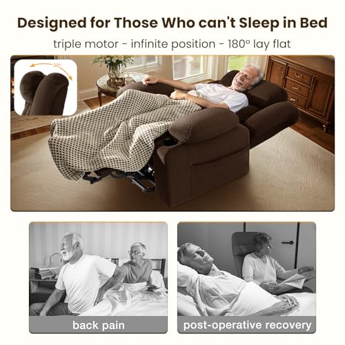 Power Lift Recliner Chair for Elderly with Heat and Massage, Grey R7895