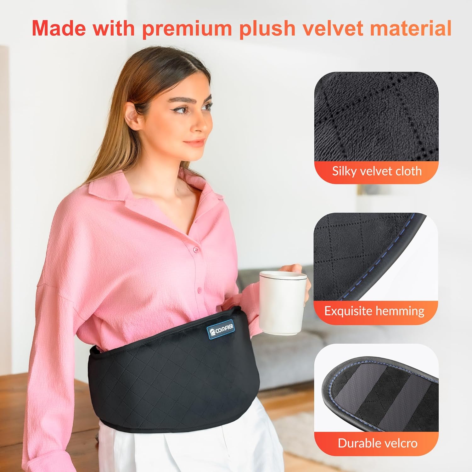 COMFIER Heating Pad for Back Pain with Vibration Massager, Auto Shut Off I746453