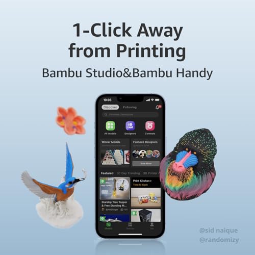 Bambu Lab A1 Mini 3D Printer, Multi-Color, High Speed, Quiet FDM B18523