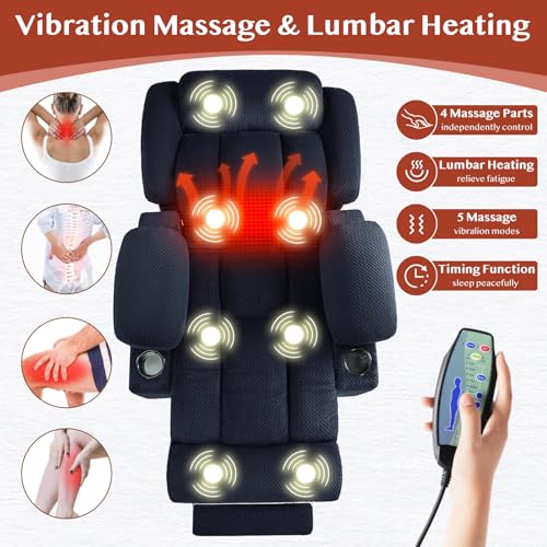 Power Lift Recliner Chair for Elderly with Heat and Massage, Grey R7895