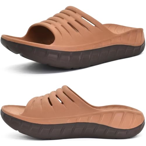 KuaiLu Men's Recovery Sandals Orthotic Cushion Open Toe Sport Slides D332788