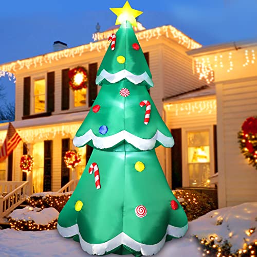 10 FT Inflatable Santa Claus with LED Lights for Outdoor Christmas Decor L40414