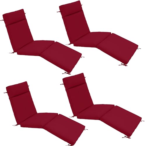 Chaise Lounge Cushion 72x21x3 Inch Set of 2 Outdoor Patio Cream B783089