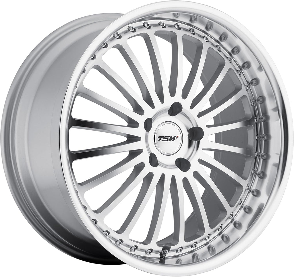 TSW Silverstone Silver Wheel with Machined Lip (18x8"/5x114.3mm)