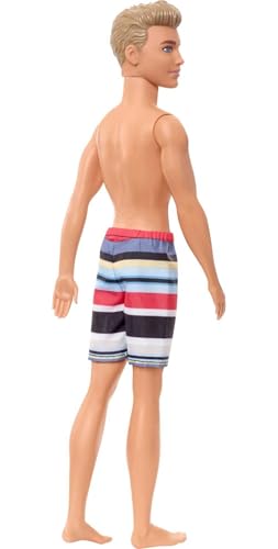 Ken Fashion Doll Beach-Themed Striped Swimsuit W501568