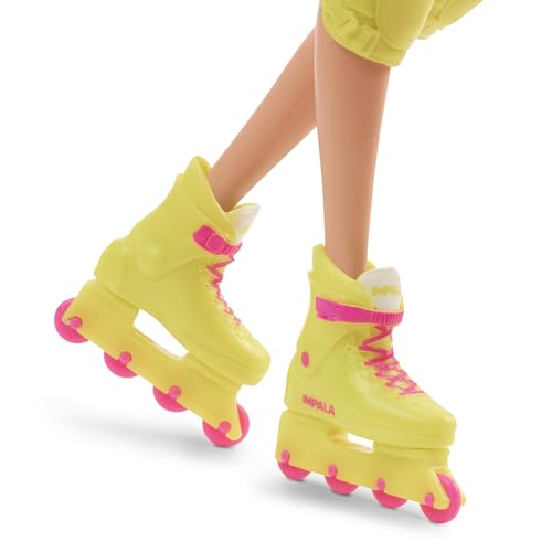 Barbie The Movie Margot Robbie Skating Doll with Neon Outfit and Impala Inline Skates V339