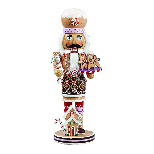 Kurt Adler 16-Inch Wooden Gingerbread Christmas Nutcracker Brown/Beige R500